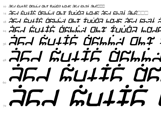 Gargish font waterfall